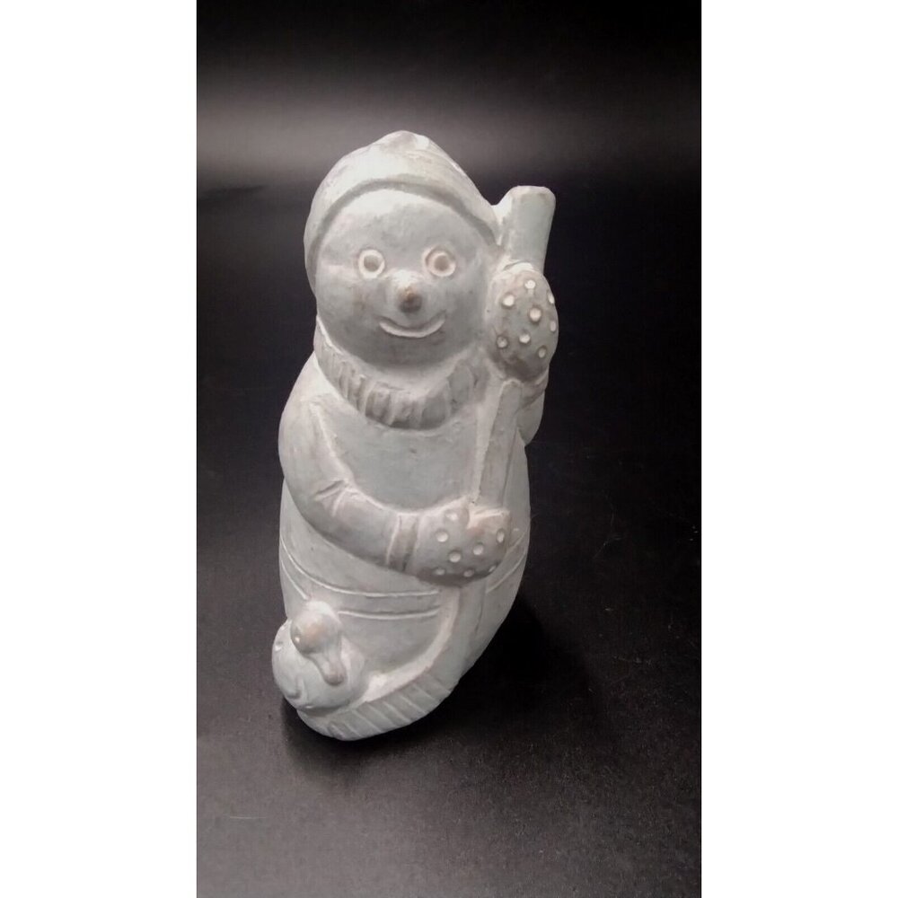Vintage Isabel Bloom Snowman  Sculpture Signed and Dated 2000